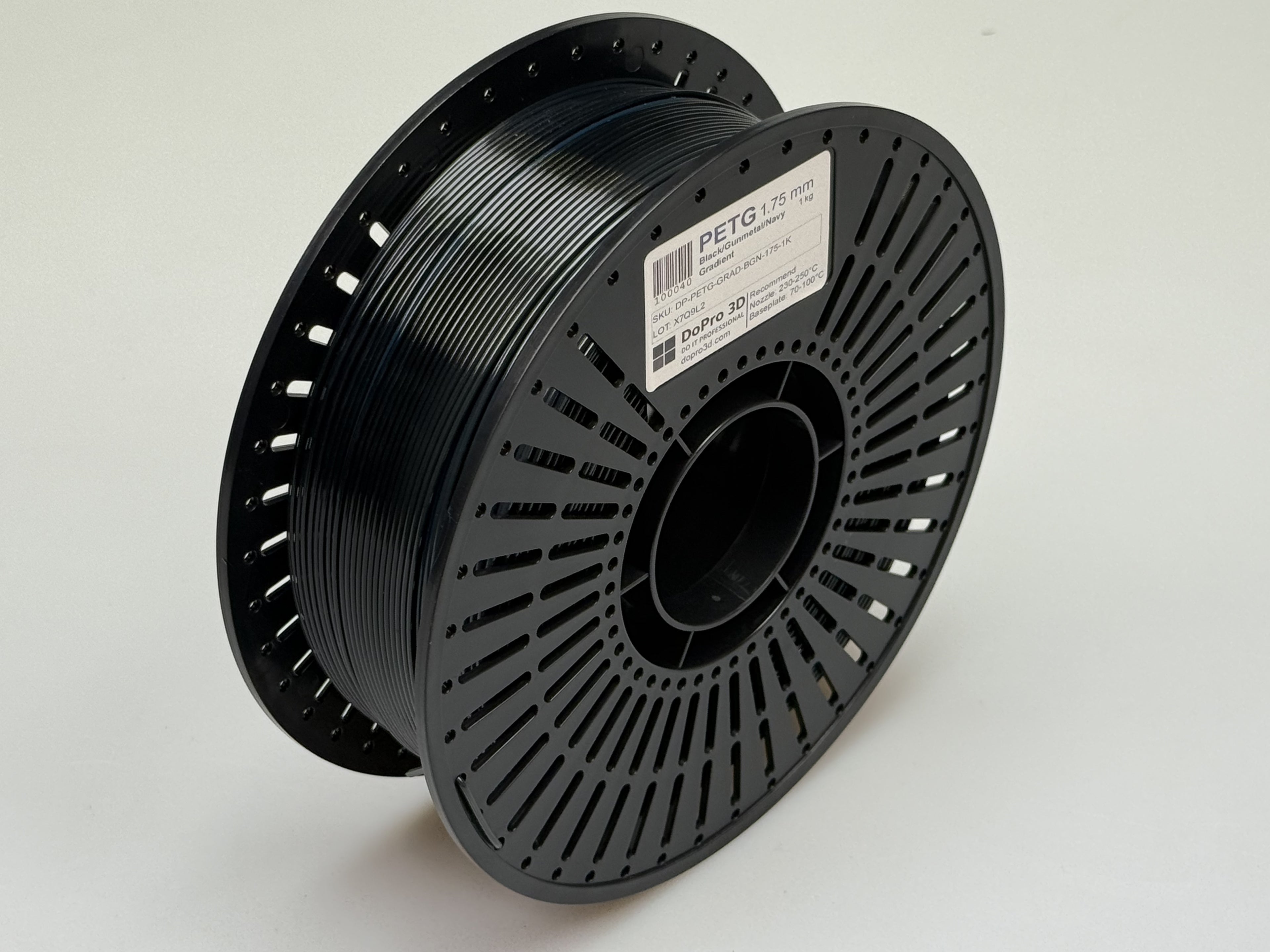 DoPro PETG Black Gunmetal Navy Gradient – Nexyl Class – 1,75 mm – 1,0 kg