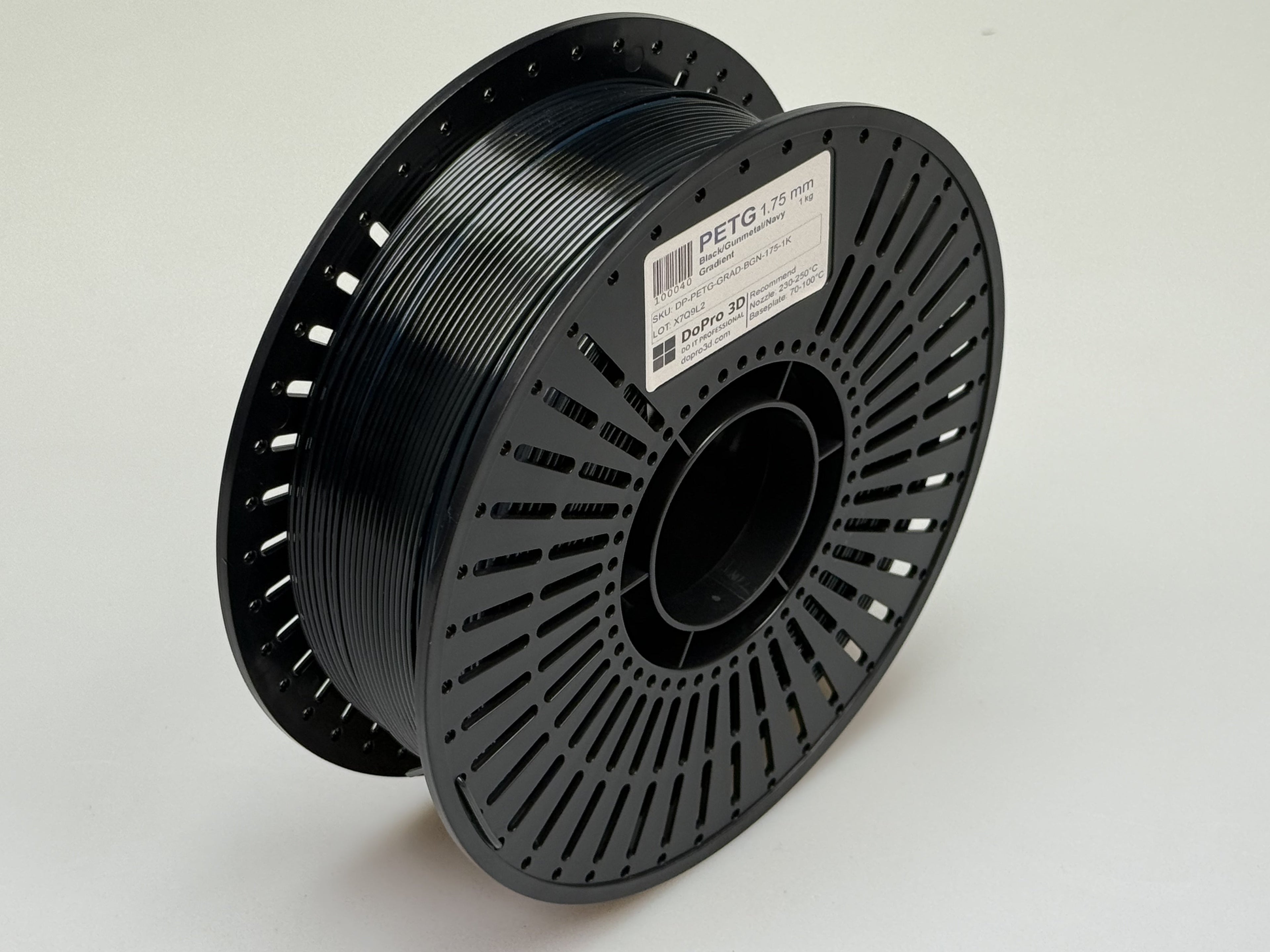 DoPro 3D PETG Gradient – Black Gunmetal Navy – Spule