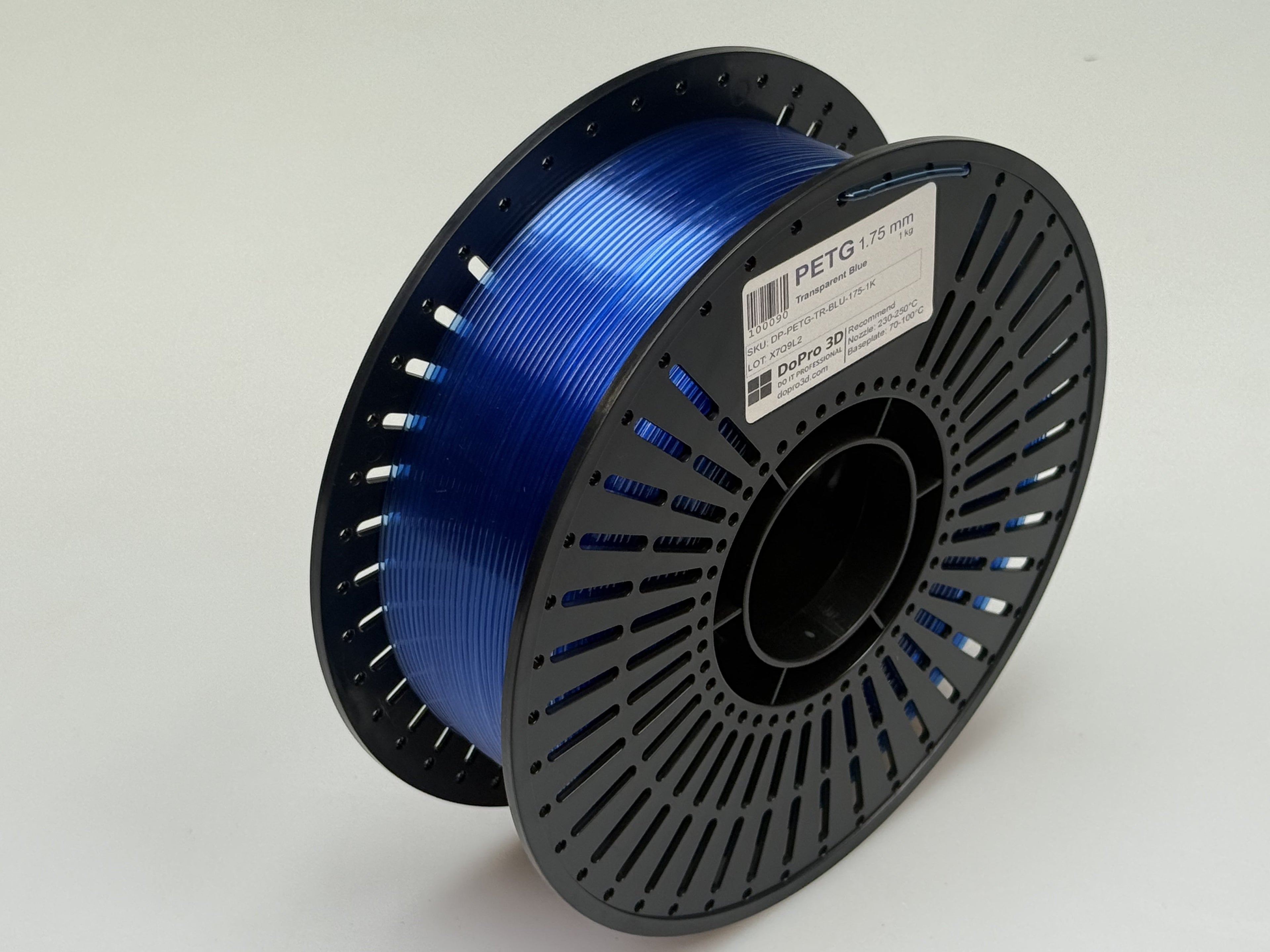 DoPro 3D PETG Transparent – Blue – Spule