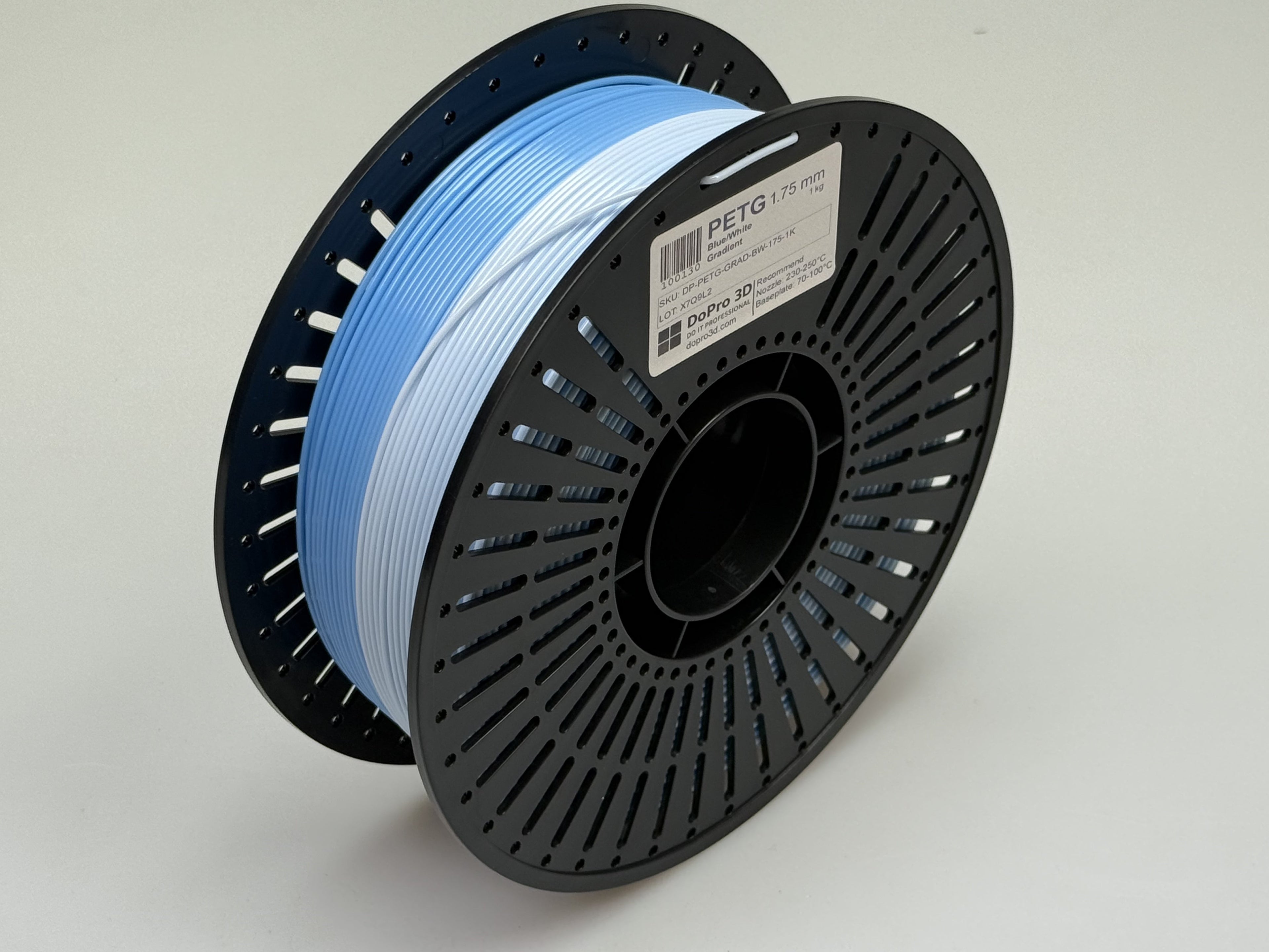 DoPro 3D PETG Gradient – Sky Blue White – Spule