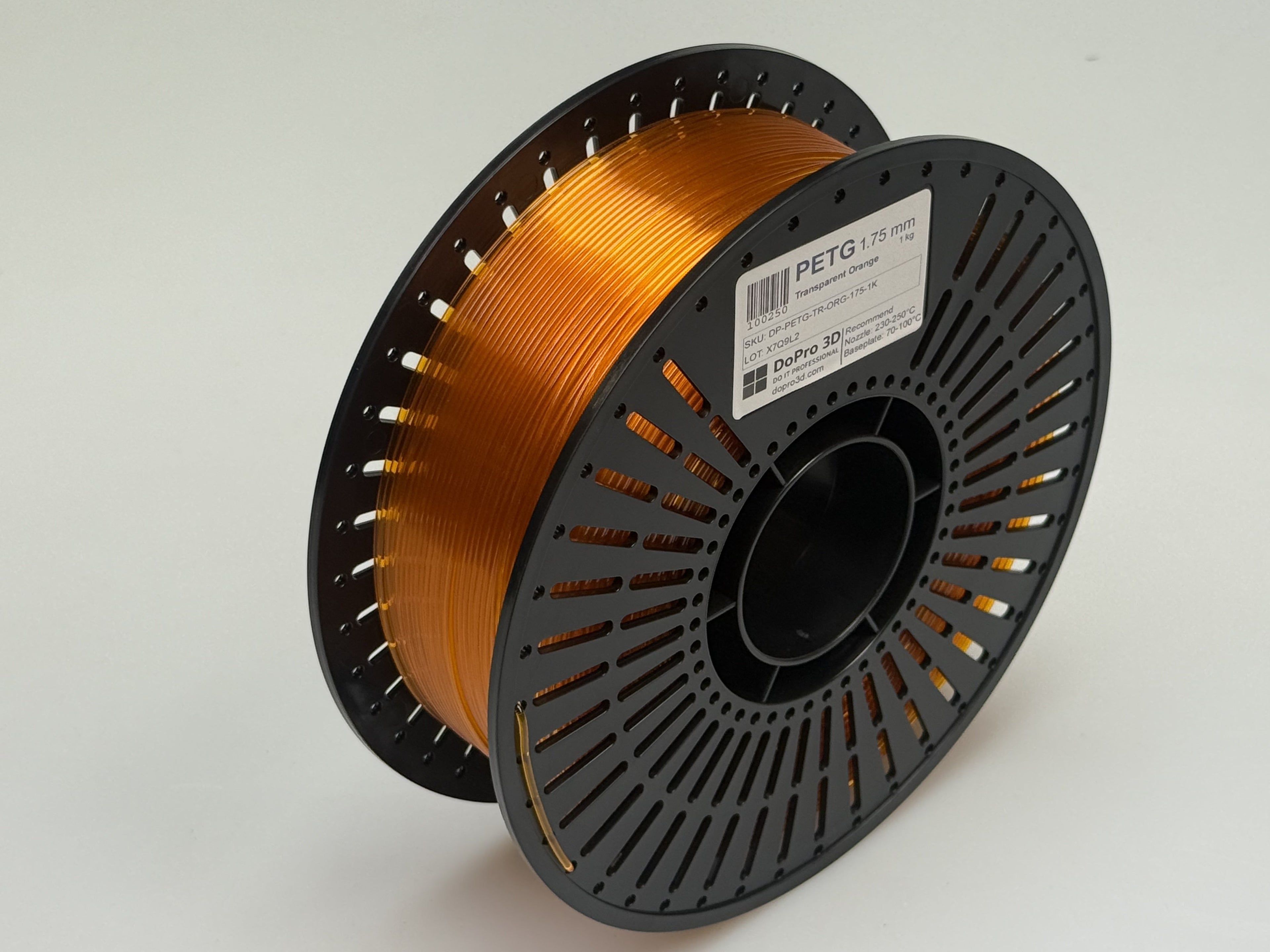 DoPro 3D PETG Transparent – Orange – Spule