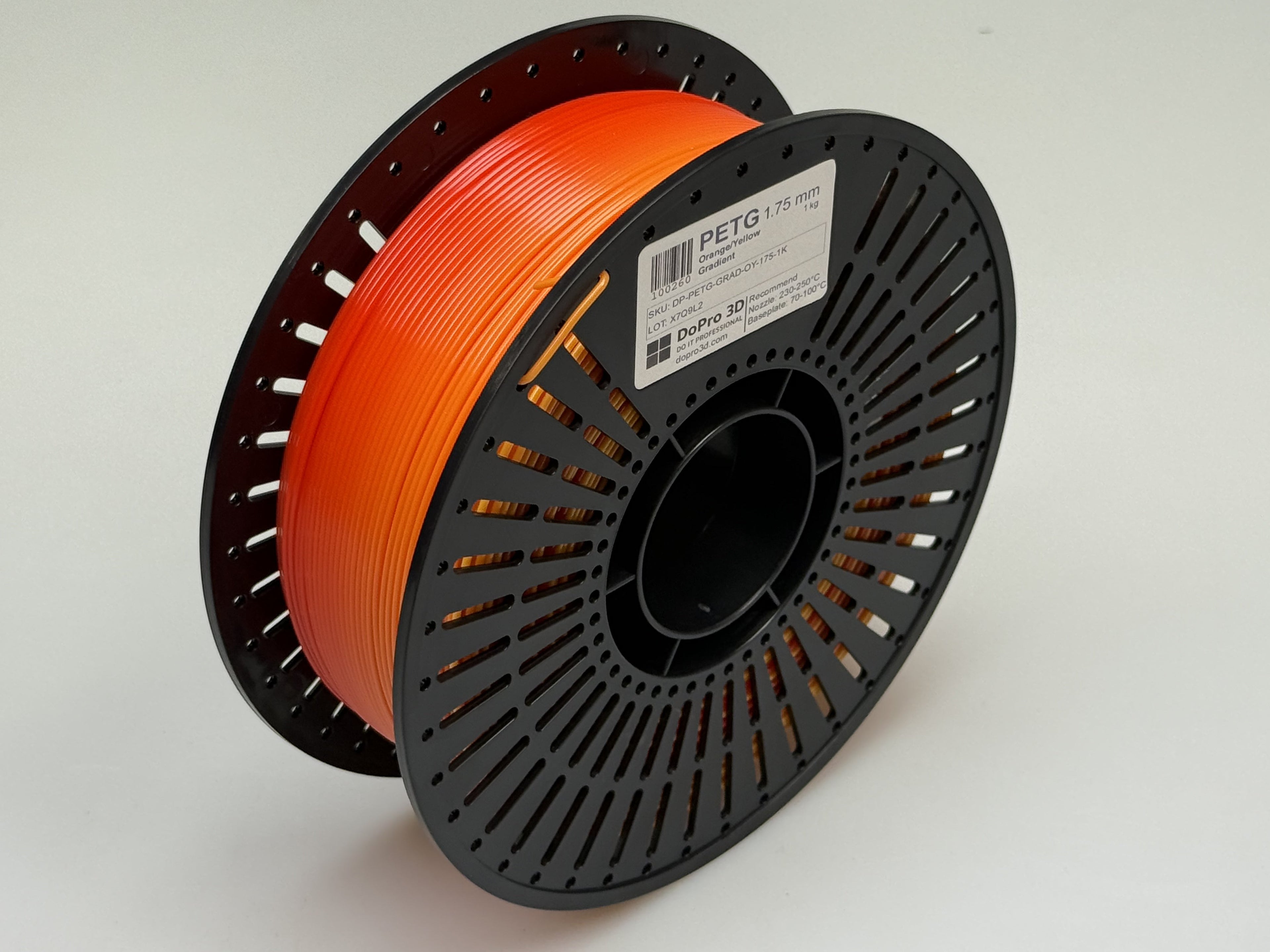 DoPro 3D PETG Gradient – Sunset Orange Yellow – Spule