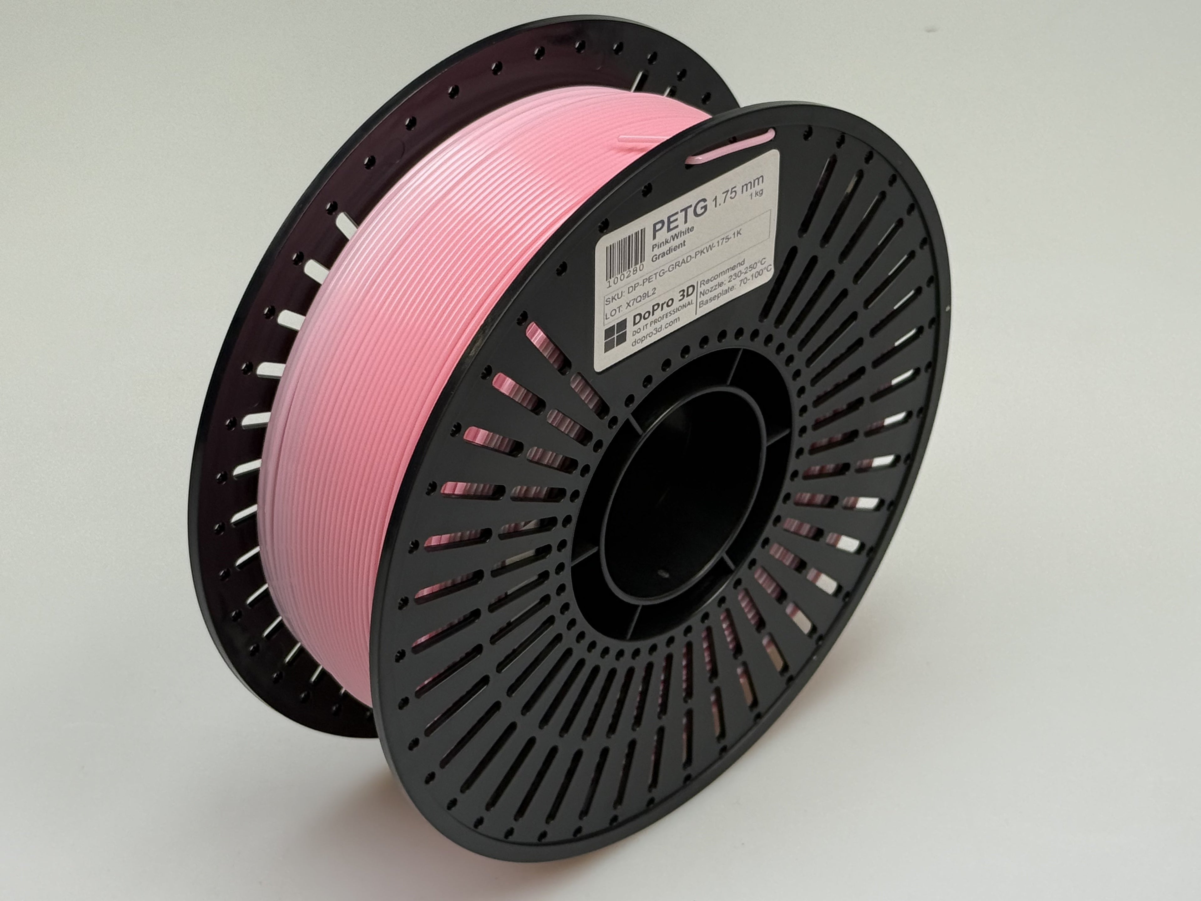 DoPro 3D PETG Gradient – Rose Pink White – Spule