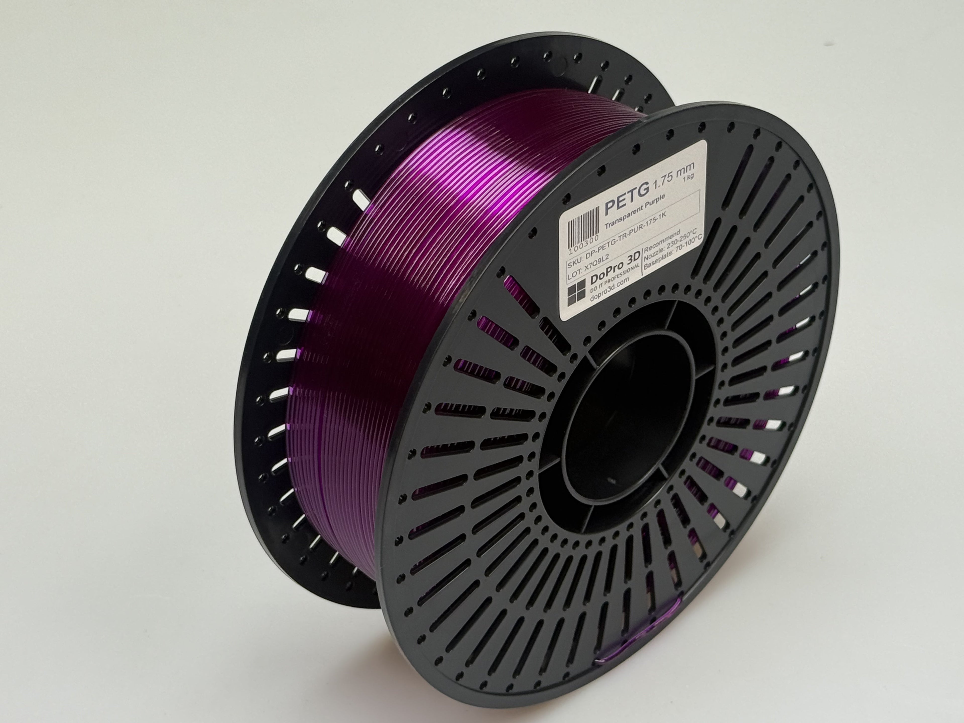 DoPro 3D PETG Transparent – Purple – Spule
