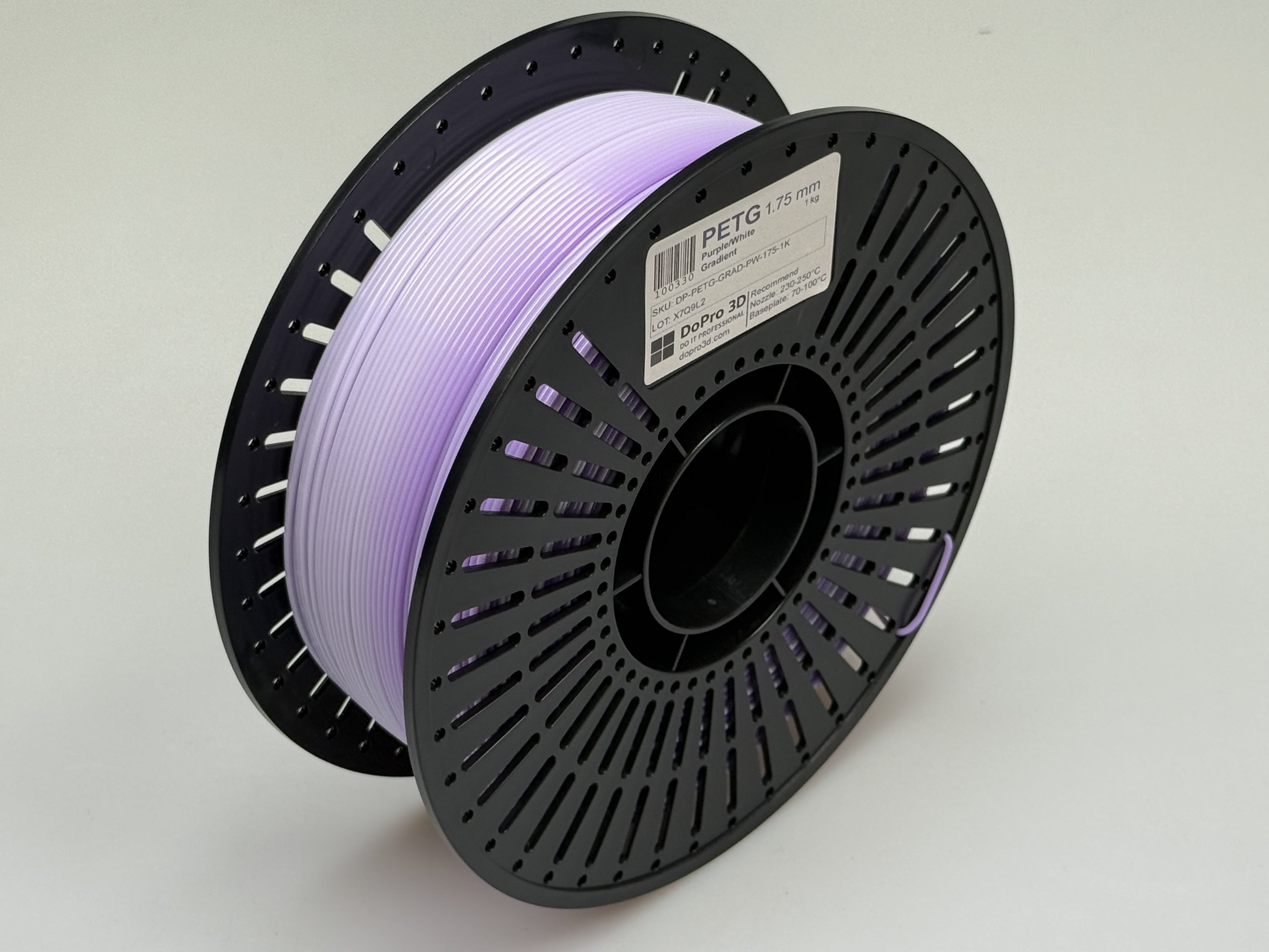 DoPro 3D PETG Gradient – Dual Purple White – Spule