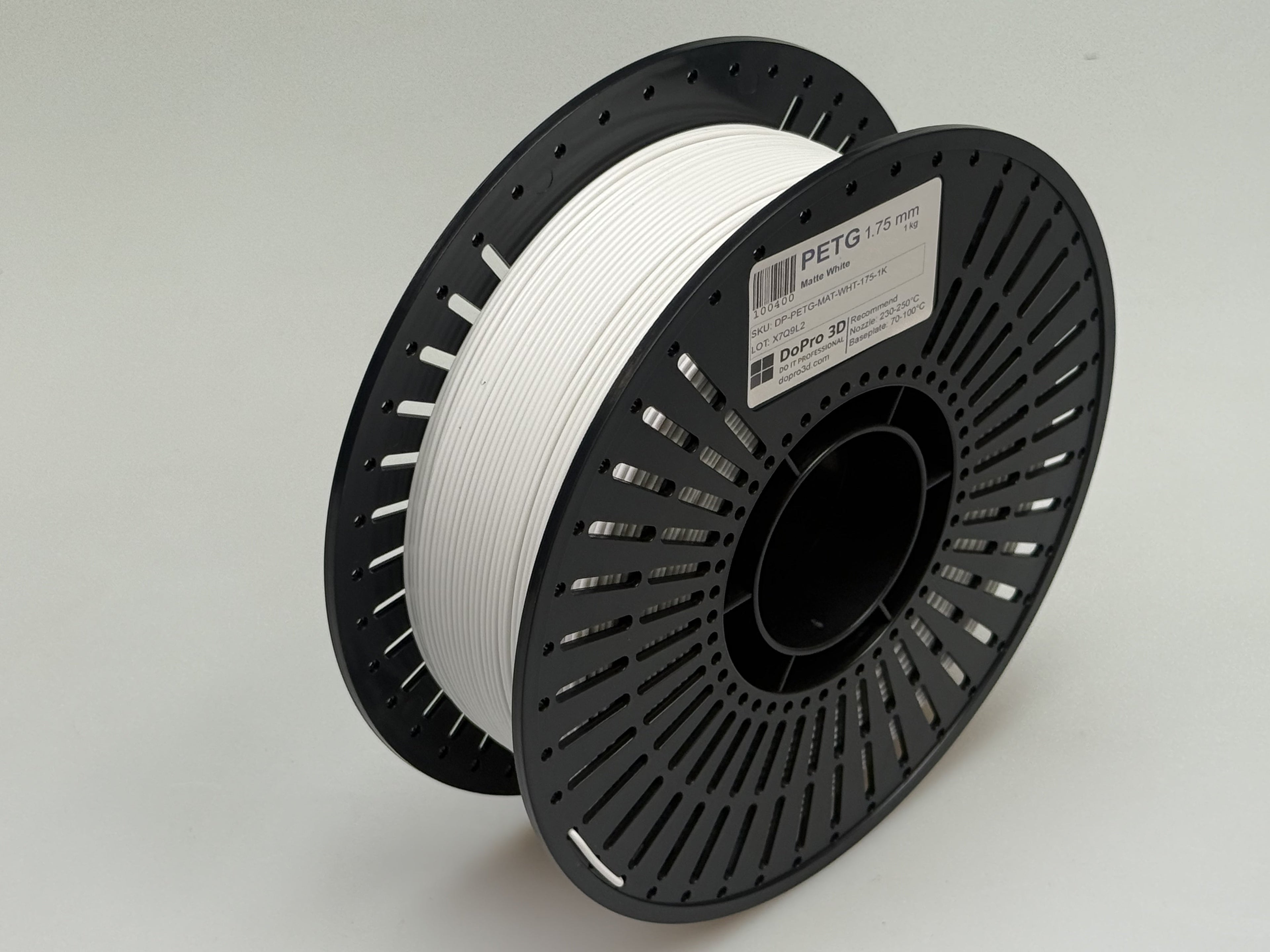 DoPro 3D PETG Matt – Arctic White – Spule